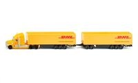 Siku 1806, Freightliner DHL Road Train, Zugmaschine mit Auflieger und Anh&auml;nger,