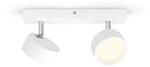 Philips Bracia 2-er LED Spots (11 W), zweiflammige Wandspots mit warmwei&szlig;em Licht,