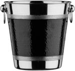 Premier Housewares 0507784 Sektk&uuml;hler mit Hammered Schwarz Band, Edelstahl