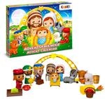 CRAZE Adventskalender Kinder - Weihnachtskrippe Krippenspiel - Spielkrippe Kinder mit