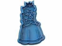 Cuticuter Prinzessin Pfirsich Mario Ausstechform, Kunststoff, blau, 8x7x1.5 cm