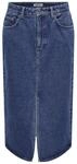 ONLY Damen Midi Jeans Rock ONLBianca Damenrock mit Schlitz 15319268 Medium Blue Denim