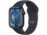 Apple Watch Series 9 (GPS, 41 mm) Smartwatch mit Aluminiumgehäuse und Sportarmband
