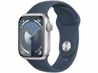 Apple Watch Series 9 (GPS, 41 mm) Smartwatch mit Aluminiumgehäuse in Silber und