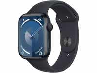 Apple Watch Series 9 (GPS, 45 mm) Smartwatch mit Aluminiumgehäuse und...