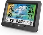 Green Blue GB540 Wetterstation mit Farbdisplay DCF Funkuhr | Innen- und