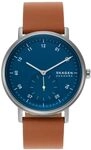 Skagen Herrenuhr Kuppel quarz/3 Zeiger Uhrwerk 44mm Geh&auml;usegr&ouml;&szlig;e mit einem