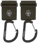 L&Auml;SSIG Kinderwagenbefestigung (2 Stk.) Klettverschluss Karabiner Haken