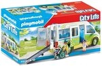PLAYMOBIL City Life 71329 Schulbus, Gro&szlig;er Schulbus mit Schiebet&uuml;r, Faltbare...