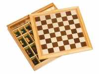 Goki 56953 - Spiele-Set Schach, Dame und Mühle