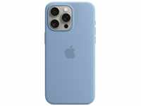 Apple iPhone 15 Pro Max Silikon Case mit MagSafe – Winterblau...