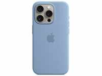 Apple iPhone 15 Pro Silikon Case mit MagSafe – Winterblau...