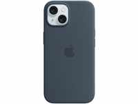 Apple iPhone 15 Plus Silikon Case mit MagSafe – Sturmblau...