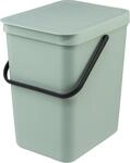 Brabantia Sort & Go Abfalleimer mit Deckel 25 L (hellgr&uuml;n), platzsparender