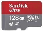 SanDisk Ultra 128 GB microSDXC UHS-I-Karte f&uuml;r Chromebook mit SD-Adapter (F&uuml;r