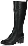 CAPRICE Damen Hohe Stiefel mit Absatz aus Leder Elegant, Schwarz (Black Nappa), 37 EU