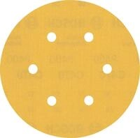 Bosch 5x EXPERT C470 Schleifblatt mit 6 L&ouml;chern (f&uuml;r Farbe auf Holz, Hartholz, &Oslash;
