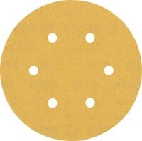 Bosch 5x EXPERT C470 Schleifblatt mit 6 L&ouml;chern (f&uuml;r Farbe auf Holz,...