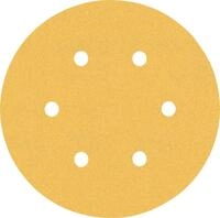 Bosch 5x EXPERT C470 Schleifblatt mit 6 L&ouml;chern (f&uuml;r Farbe auf Holz, Hartholz, &Oslash;