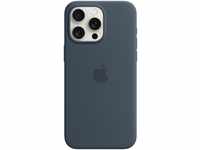 Apple iPhone 15 Pro Max Silikon Case mit MagSafe – Sturmblau...