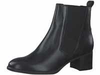 MARCO TOZZI Damen Chelsea Boots aus Leder mit Absatz, Schwarz (Black), 38