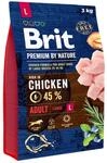 Brit Premium by Nature Adult L Trockenfutter f&uuml;r gro&szlig;e Hunderassen, unterst&uuml;tzt