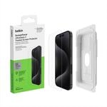 Belkin ScreenForce UltraGlass 2 antimikrobielle iPhone 15 Pro Display-Schutzfolie,