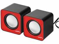 Audiocore AC870 Kompakt Stereo-Lautsprecher 2.0 PC 2x3 Watt RMS Rot