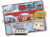 Melissa & Doug Vehicles Chunky Puzzle | Puzzles | Wooden Toy | 2+ | Gift for...