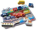 Melissa & Doug - Fahrzeuge Spiel-Puzzle - 9-teiliges Holzpuzzle mit dicken
