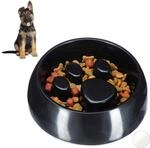 Relaxdays Anti Schling Napf, Fressnapf f&uuml;r Hund & Katze, Langsam Fressen, Gro&szlig;er