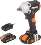 WORX WX272 Nitro B&uuml;rstenloser Akku Schlagschrauber 20V - 300Nm, Mit Variablem