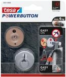 tesa Powerbutton Haken Universal MEDIUM aus verchromtem Metall - selbstklebender