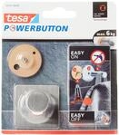 tesa Powerbutton Haken Classic aus verchromtem Metall - selbstklebender...