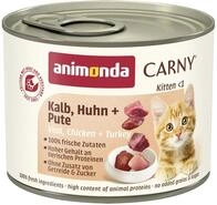 animonda Carny Katzen Nassfutter Kitten Kalb + Huhn + Pute (12 x 200g), Kitten