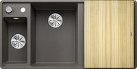 BLANCO AXIA III 6 S-F | Granitsp&uuml;le aus SILGRANIT vulkangrau | Einbauart: