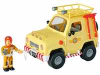 Simba 109252511 - Feuerwehrmann Sam 4x4 Geländewagen mit Figur, Feuerwehrauto...