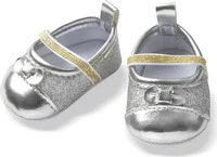 Heless Puppen-Glitzerballerinas, silber, Gr. 38-45 cm