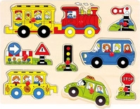 Bino 88060, Bino Steckpuzzle Verkehr