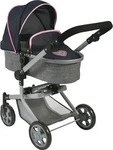 Bayer Chic 2000 595-26, Bayer Chic 2000 Kombi-Puppenwagen "MIKA" in Melange grau-navy