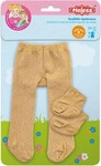 Heless 4761, Heless Puppen-Strumpfhose mit S&ouml;ckchen, gold, Gr. 28-35 cm
