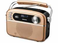 MEDION LIFE® E66809 Retro-Radio, DAB+/PLL-UKW Radio, je 30 Senderspeicher,