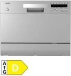 MEDION LIFE Tischgeschirrsp&uuml;ler DWT60 (MD37496) silber, f&uuml;r 6 Gedecke, 7 Programme,