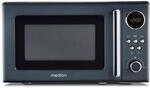 MEDION Retro-Mikrowelle MD 15000 grau, grau, 800 W Leistung, 20 L kompakt, 5