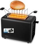 MEDION LIFE Toaster MD12102 schwarz, 2 Toastschlitze f&uuml;r zwei Toastscheiben, LED
