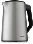 MEDION LIFE Wasserkocher MD12105 silber, 2.200 Watt Leistung, doppelwandiges
