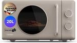 MEDION LIFE&reg; Retro-Mikrowelle MD 100119 sand beige, 800 W Leistung, Grillfunktion,