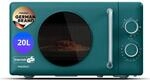 MEDION LIFE&reg; Retro-Mikrowelle MD 100119 petrol, 800 W Leistung, Grillfunktion, 20 L
