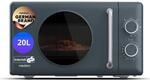 MEDION LIFE&reg; Retro-Mikrowelle MD 100119 grau, 800 W Leistung, Grillfunktion, 20 L