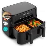 MEDION LIFE&reg; P25 XXL Flex M Hei&szlig;luftfritteuse MD100057 schwarz, 100 Rezepte in der
